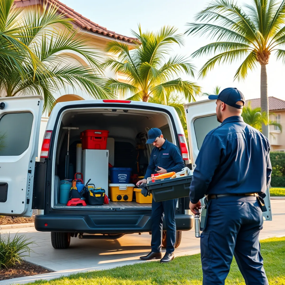 BH Plumbing & Drain Service branded service van providing plumbing in Miami, Florida