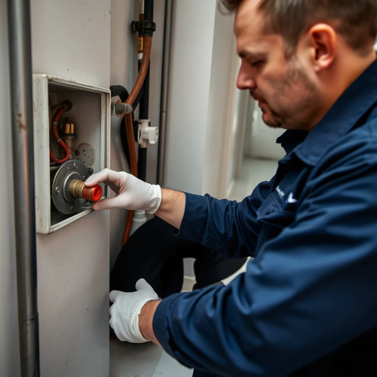 BH Plumbing & Drain Service technician preparing plumbing service at a Brickell, Florida property