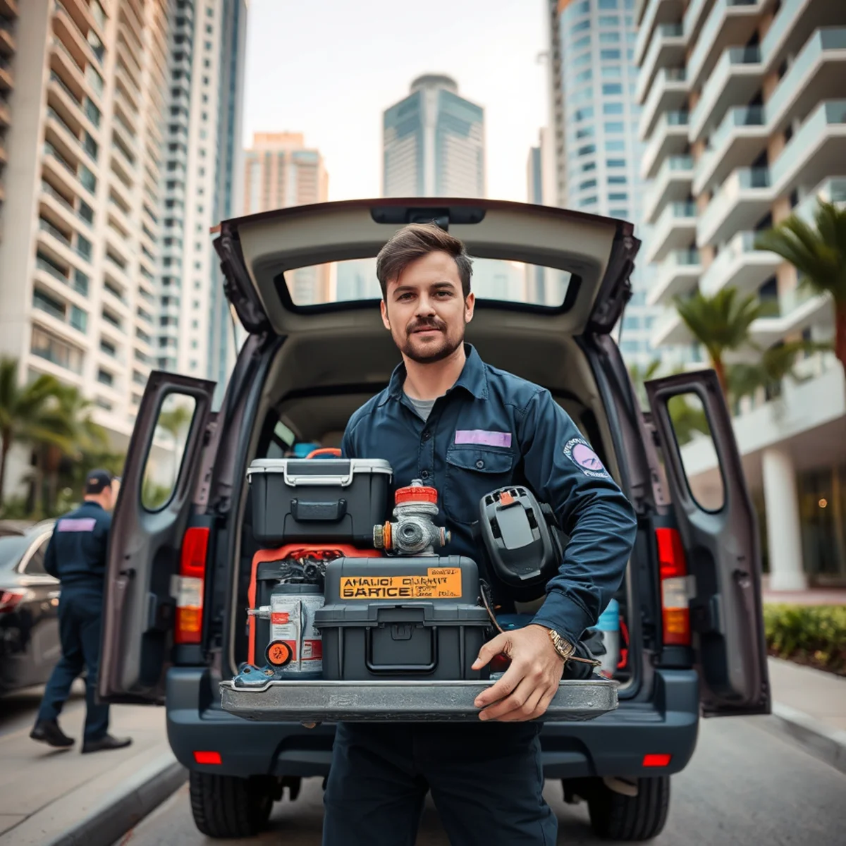 BH Plumbing & Drain Service service vehicle for plumber calls in Brickell, Florida