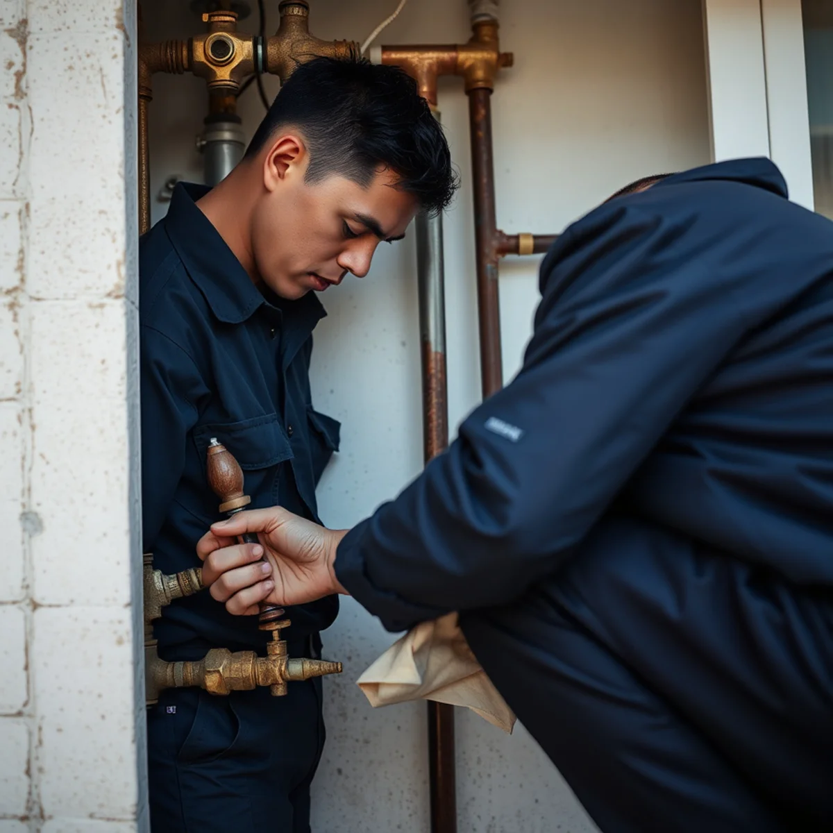 BH Plumbing & Drain Service technician preparing plumbing service at a Brownsville, Florida property