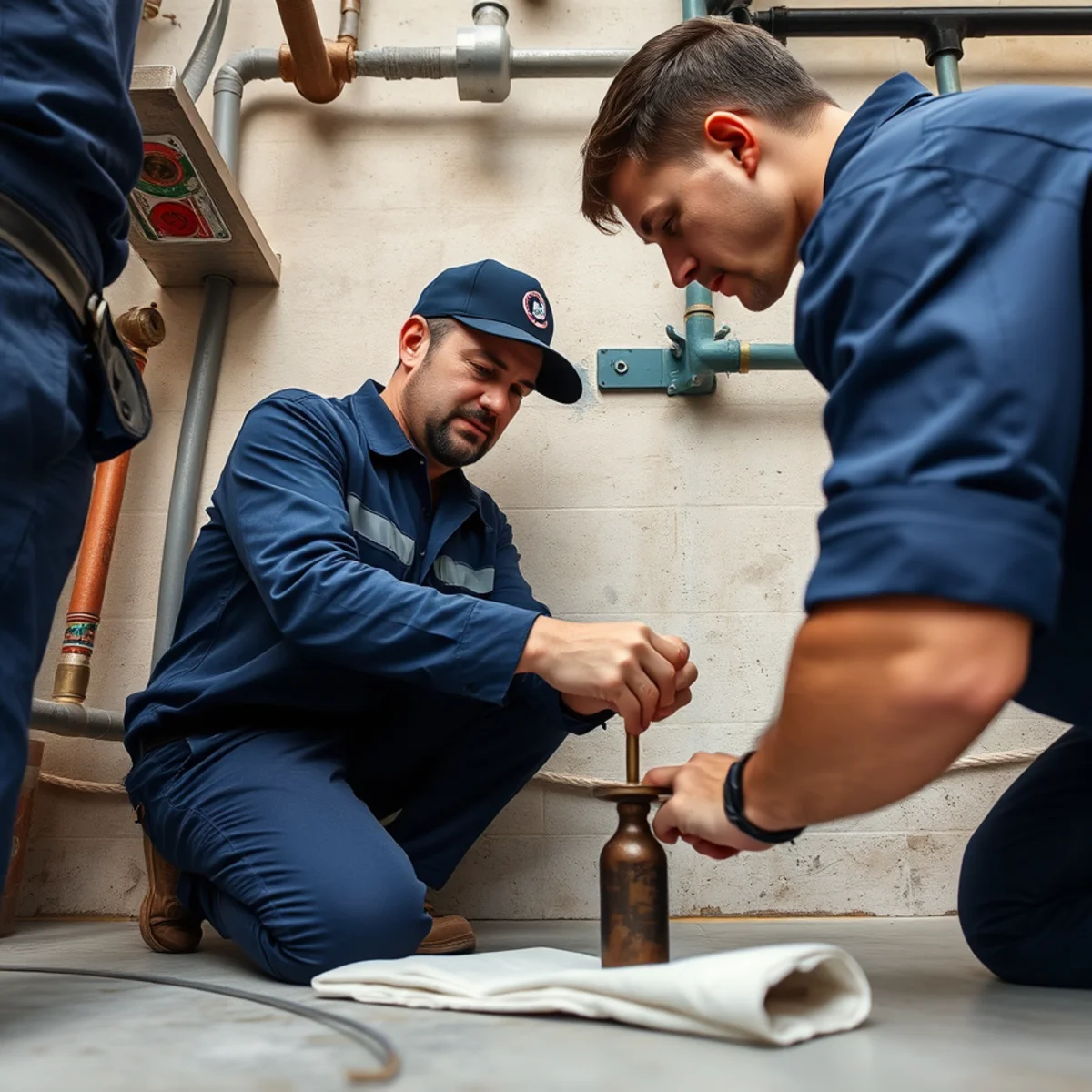 BH Plumbing & Drain Service technician preparing plumbing service at a Coral Gables, Florida property