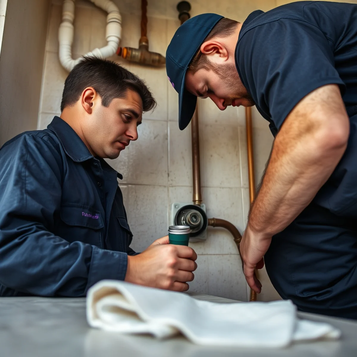 BH Plumbing & Drain Service technician preparing plumbing service at a Coral Terrace, Florida property
