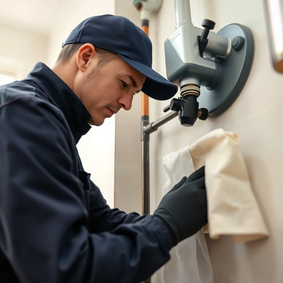 BH Plumbing & Drain Service technician preparing plumbing service at a Davie, Florida property
