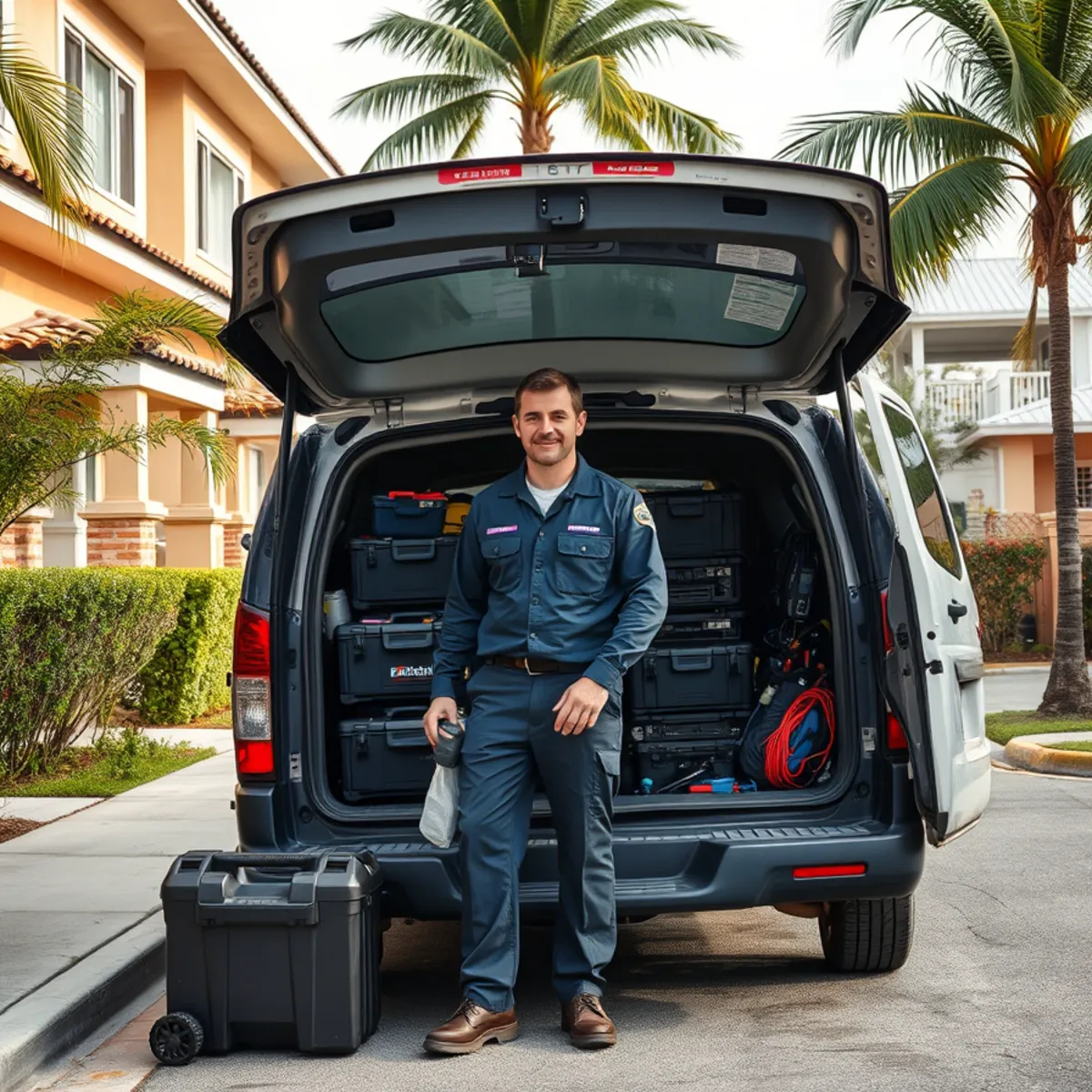 BH Plumbing & Drain Service service vehicle for plumber calls in Glenvar Heights, Florida