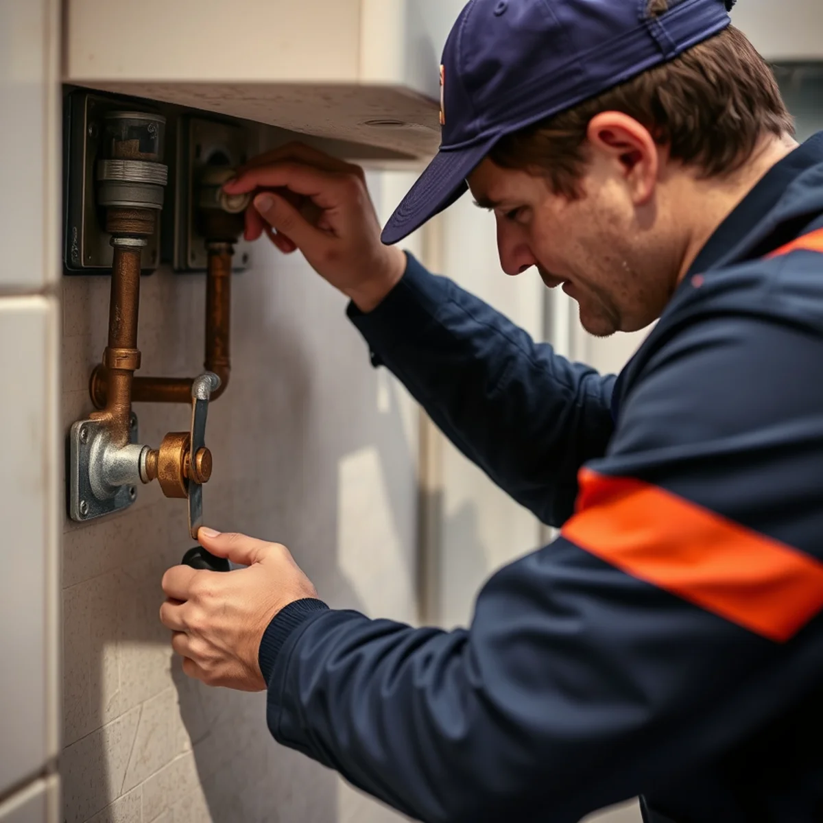 BH Plumbing & Drain Service technician preparing plumbing service at a Hollywood, Florida property