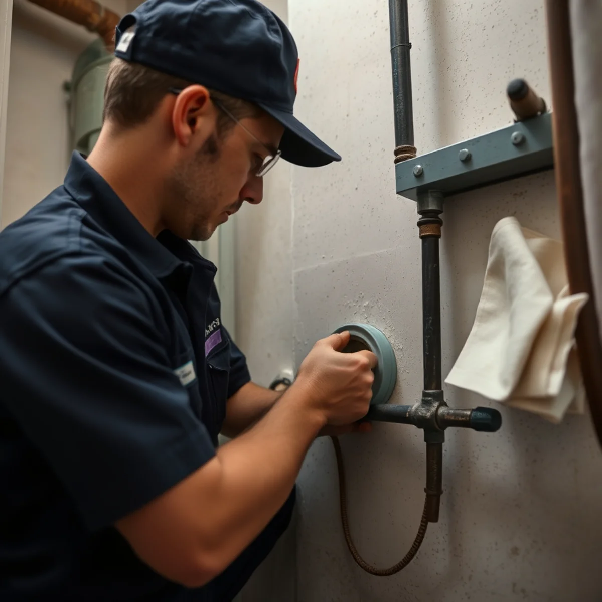 BH Plumbing & Drain Service technician preparing plumbing service at a Key West, Florida property