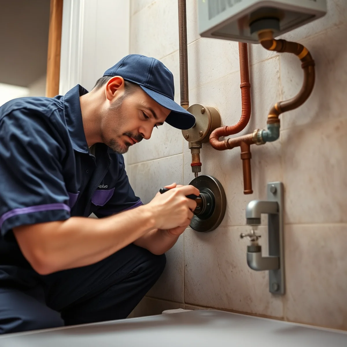 BH Plumbing & Drain Service technician preparing plumbing service at a Leisure City, Florida property