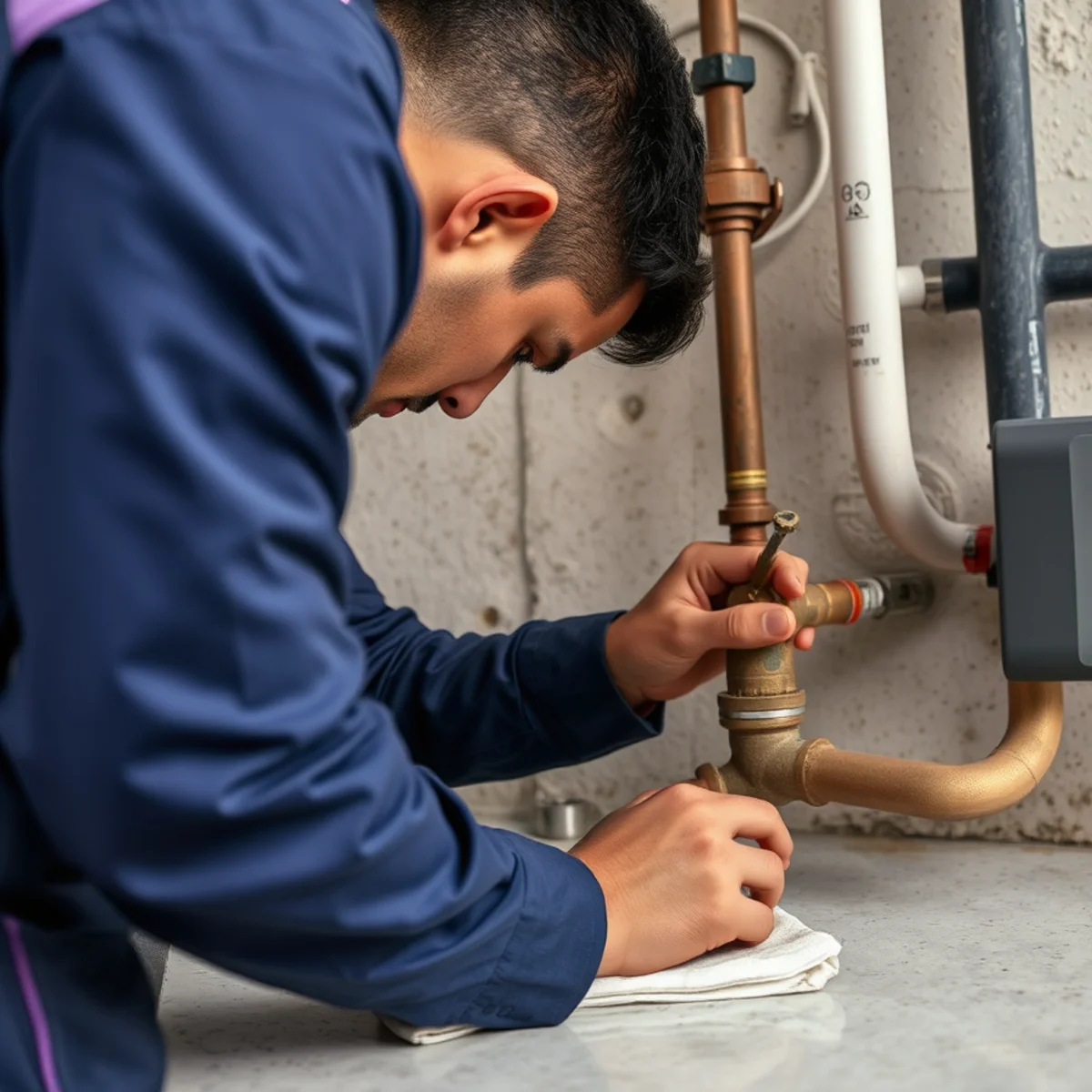BH Plumbing & Drain Service technician preparing plumbing service at a Little Haiti, Florida property
