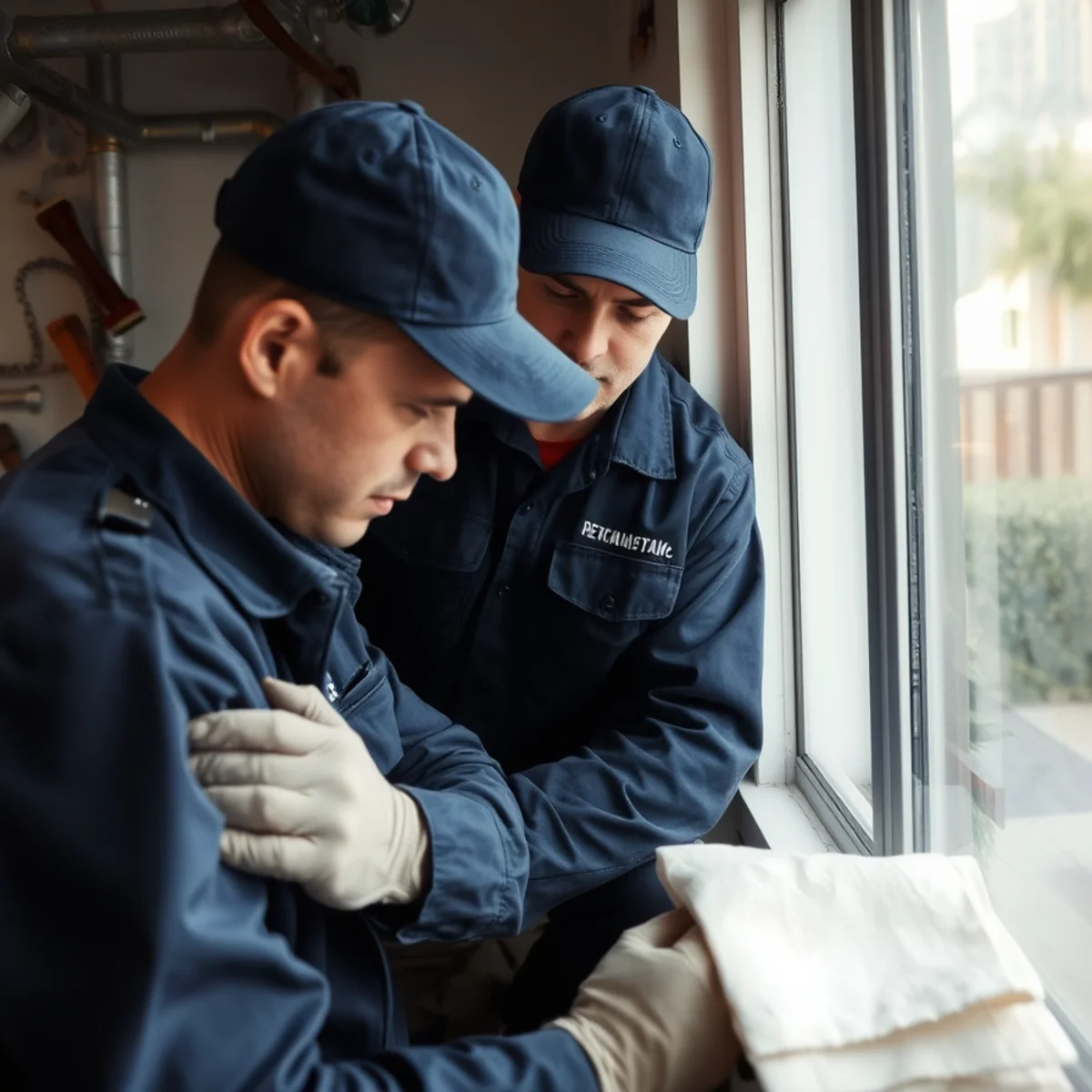 BH Plumbing & Drain Service technician preparing plumbing service at a Miami, Florida property