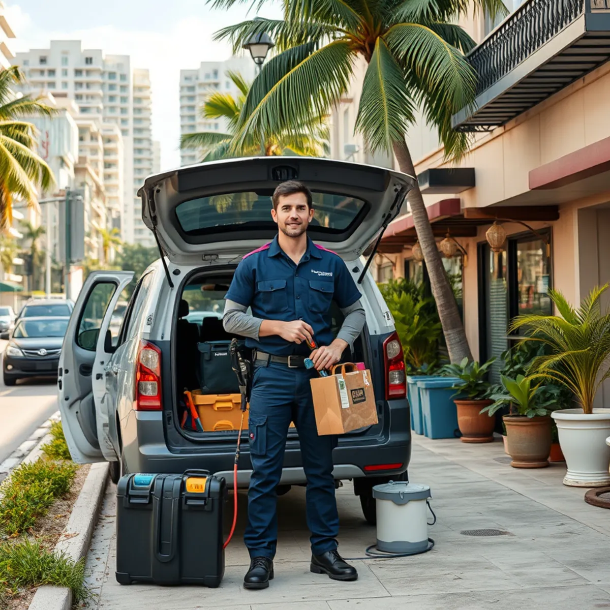 BH Plumbing & Drain Service service vehicle for plumber calls in Miami, Florida
