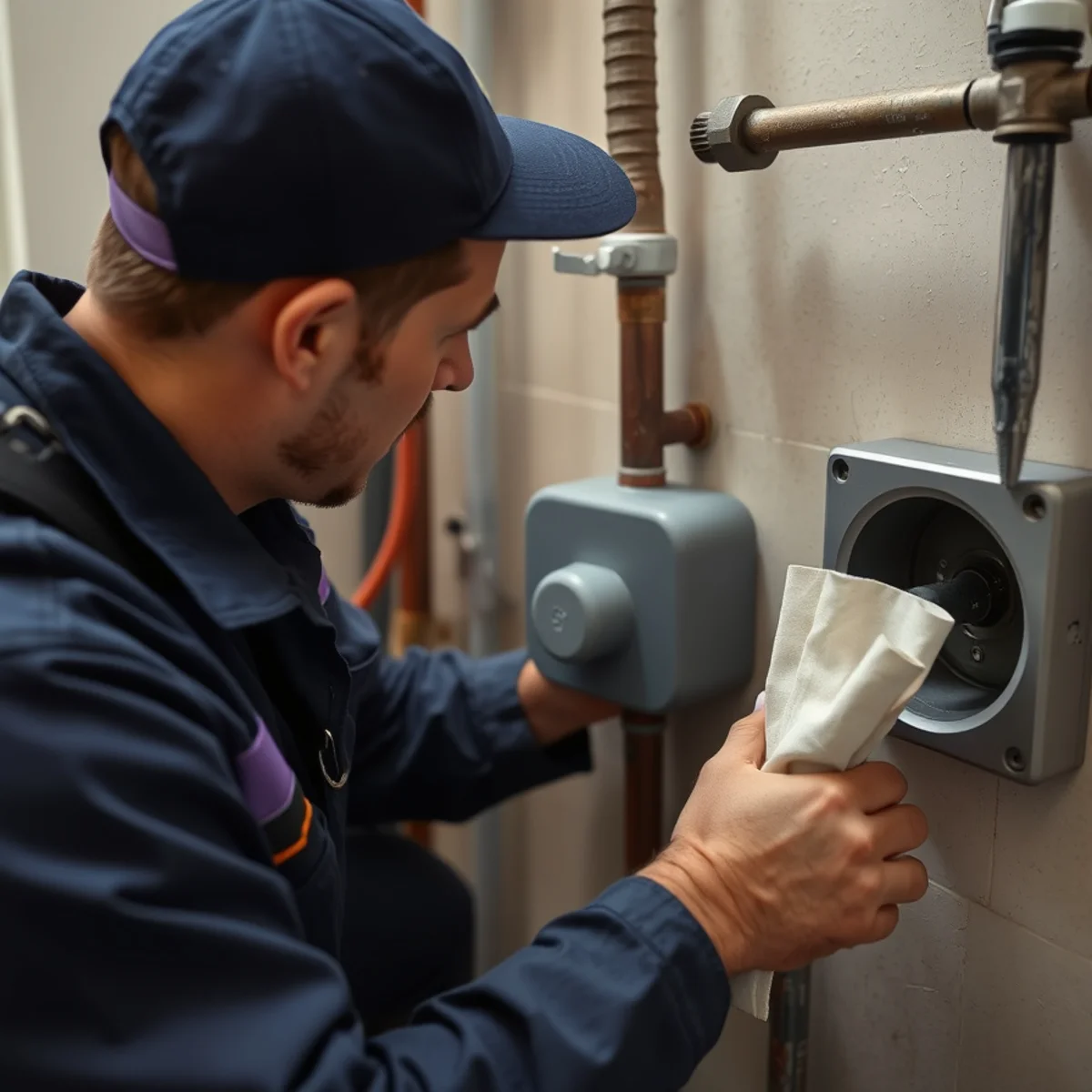 BH Plumbing & Drain Service technician preparing plumbing service at a Miramar, Florida property
