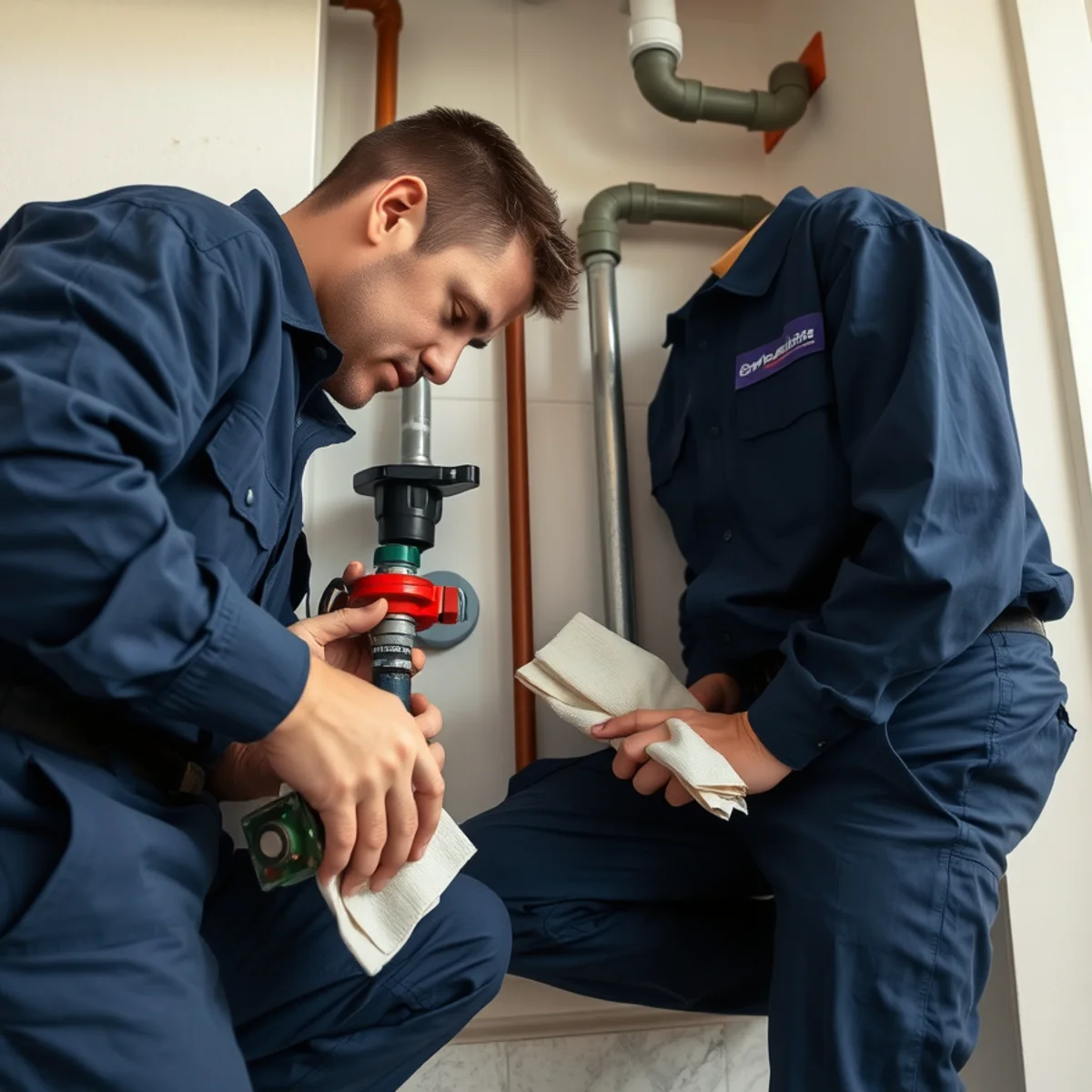 BH Plumbing & Drain Service technician preparing plumbing service at a Naranja, Florida property