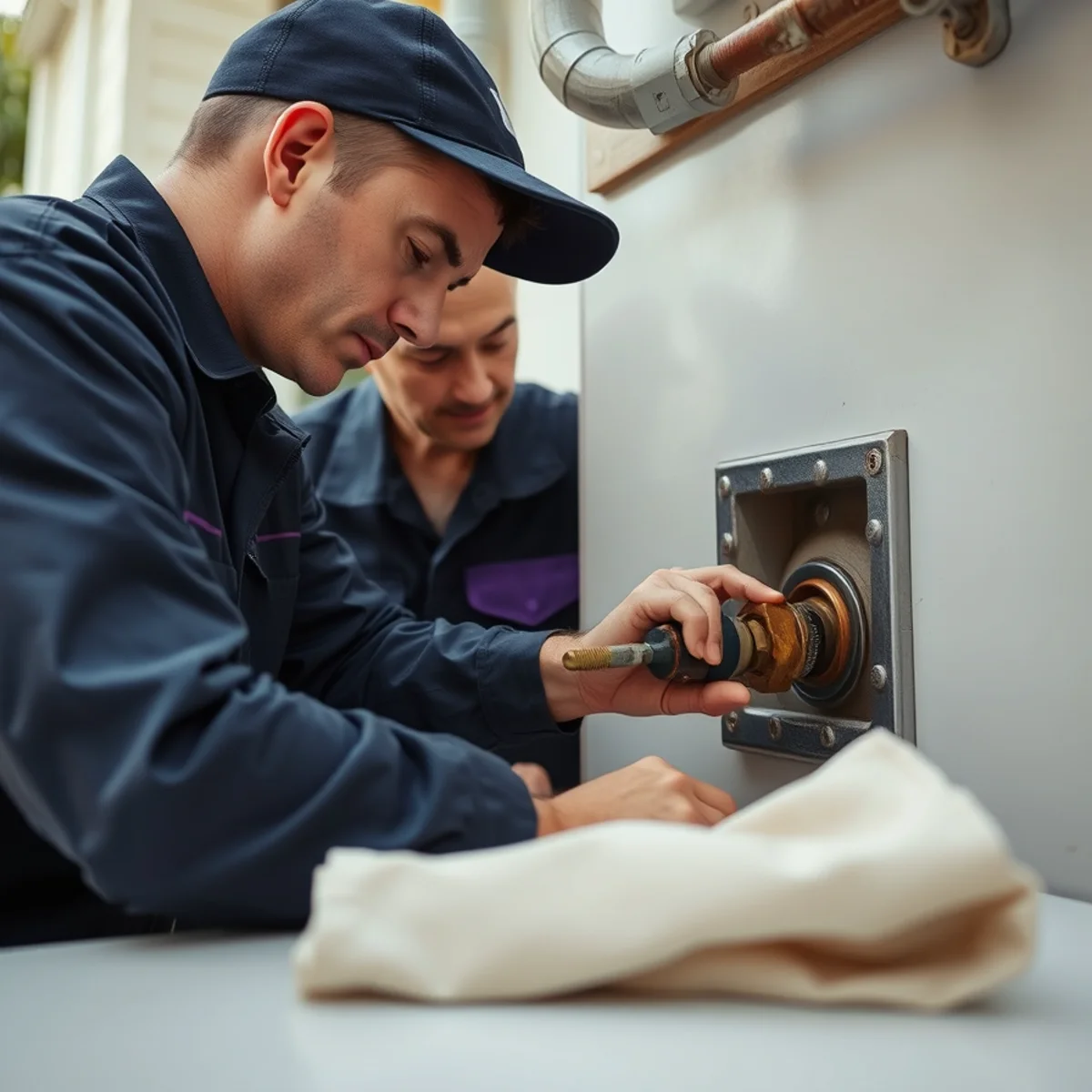 BH Plumbing & Drain Service technician preparing plumbing service at a Olympia Heights, Florida property