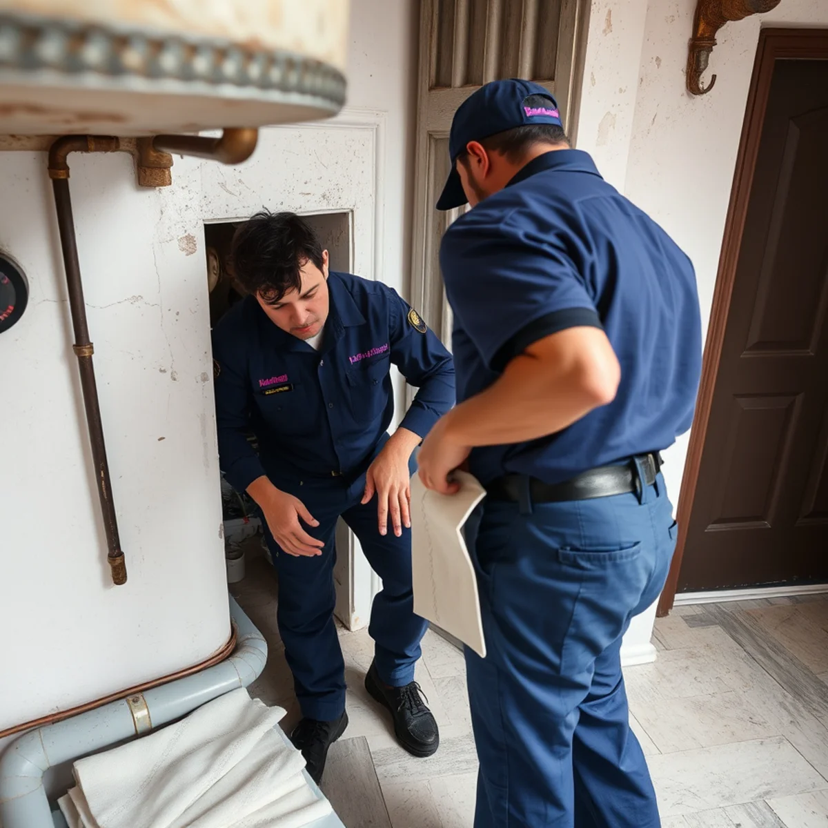 BH Plumbing & Drain Service technician preparing plumbing service at a Overtown, Florida property