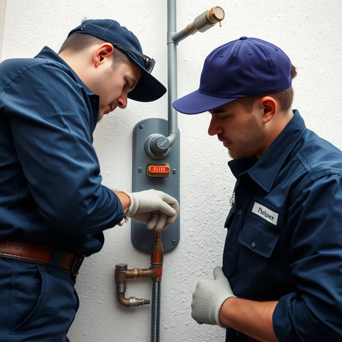 BH Plumbing & Drain Service technician preparing plumbing service at a Pembroke Pines, Florida property