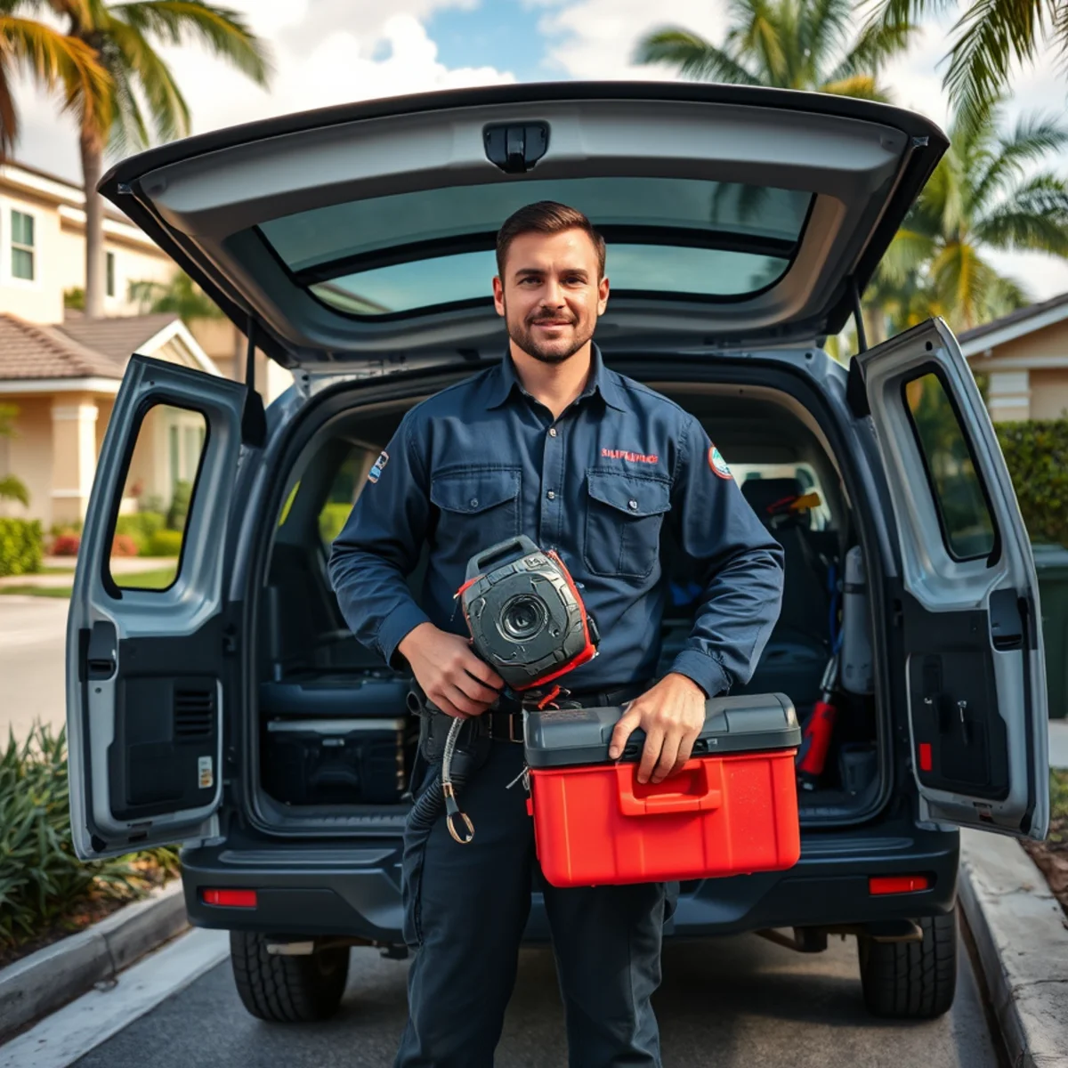 BH Plumbing & Drain Service service vehicle for plumber calls in Pembroke Pines, Florida