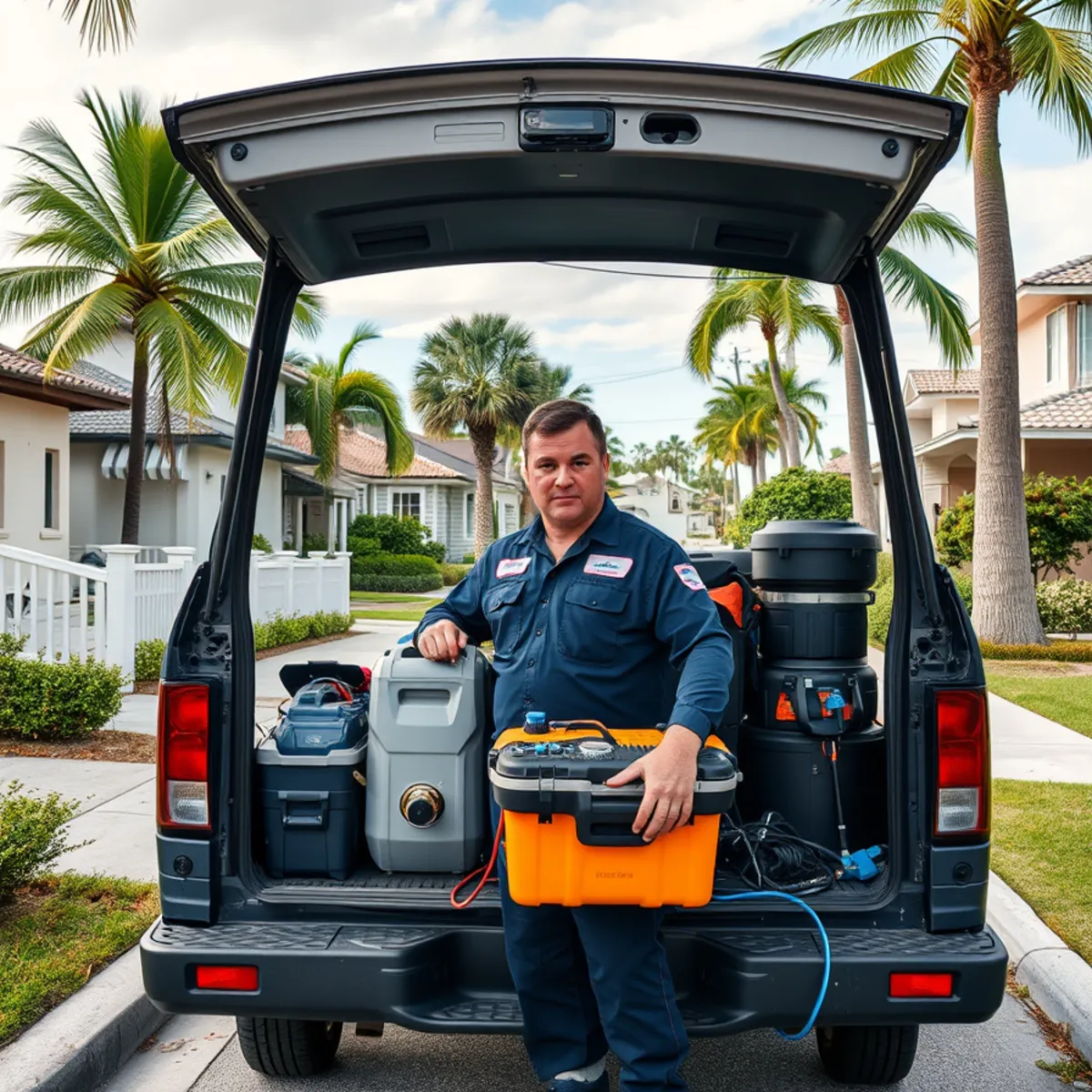 BH Plumbing & Drain Service service vehicle for plumber calls in Richmond Heights, Florida