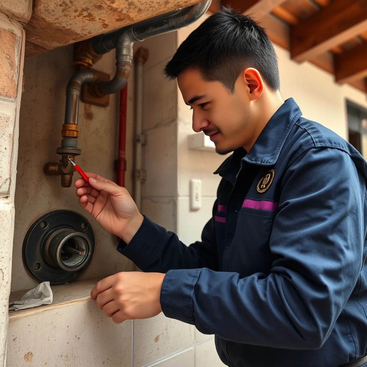 BH Plumbing & Drain Service technician preparing plumbing service at a South Miami, Florida property