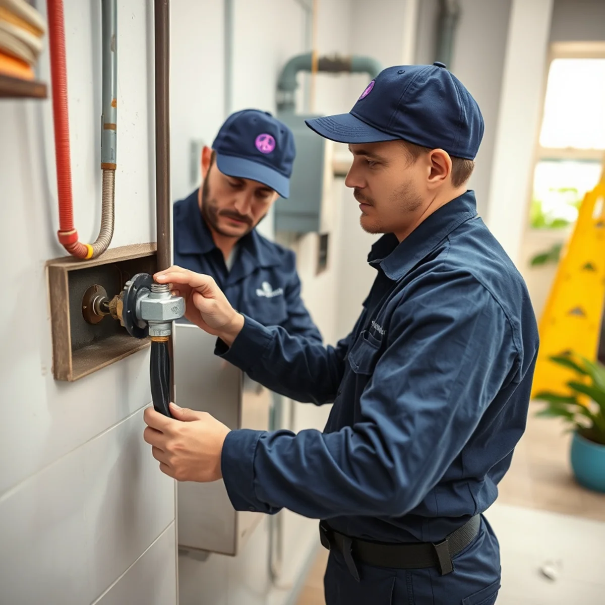 BH Plumbing & Drain Service technician preparing plumbing service at a Sweetwater, Florida property