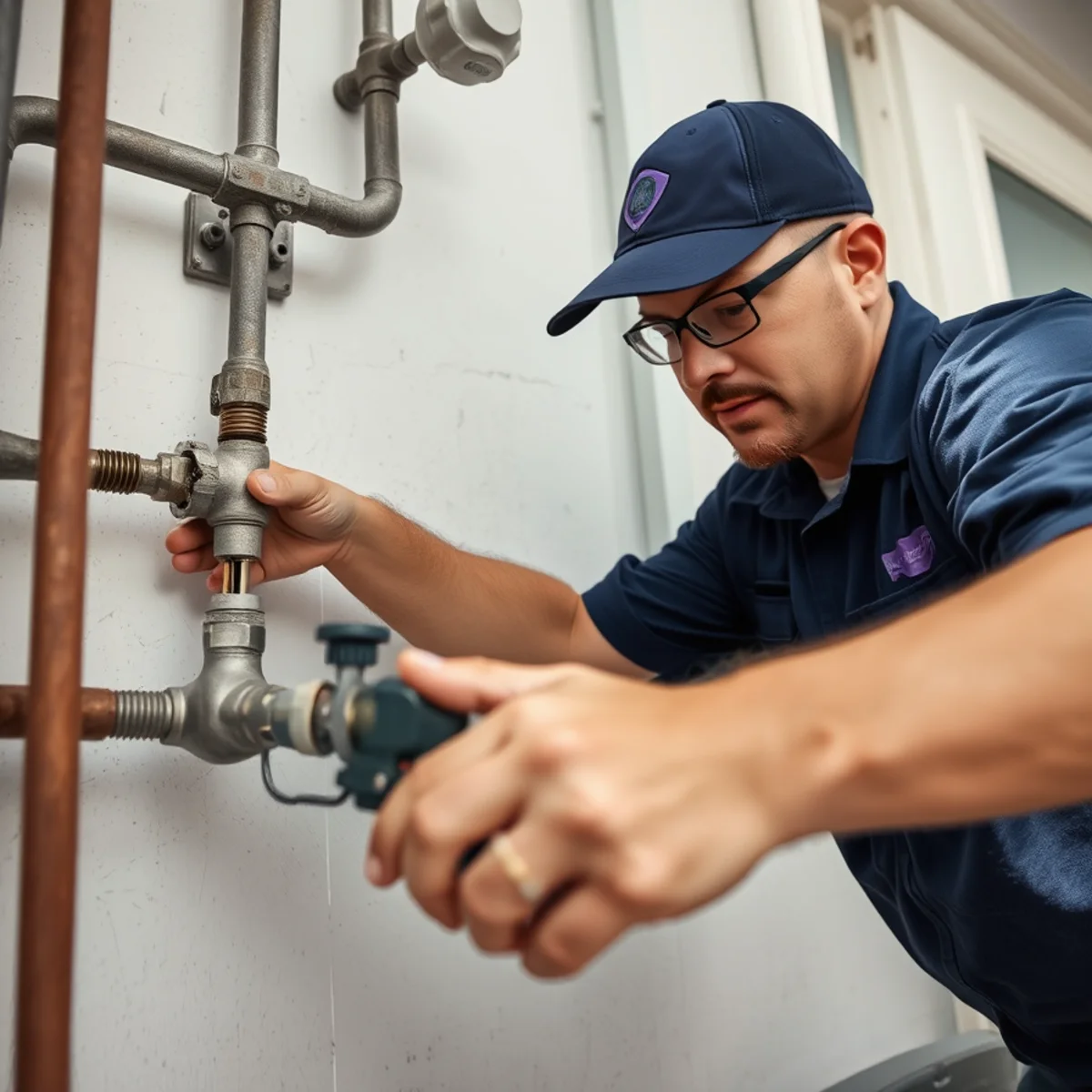BH Plumbing & Drain Service technician preparing plumbing service at a Tavernier, Florida property