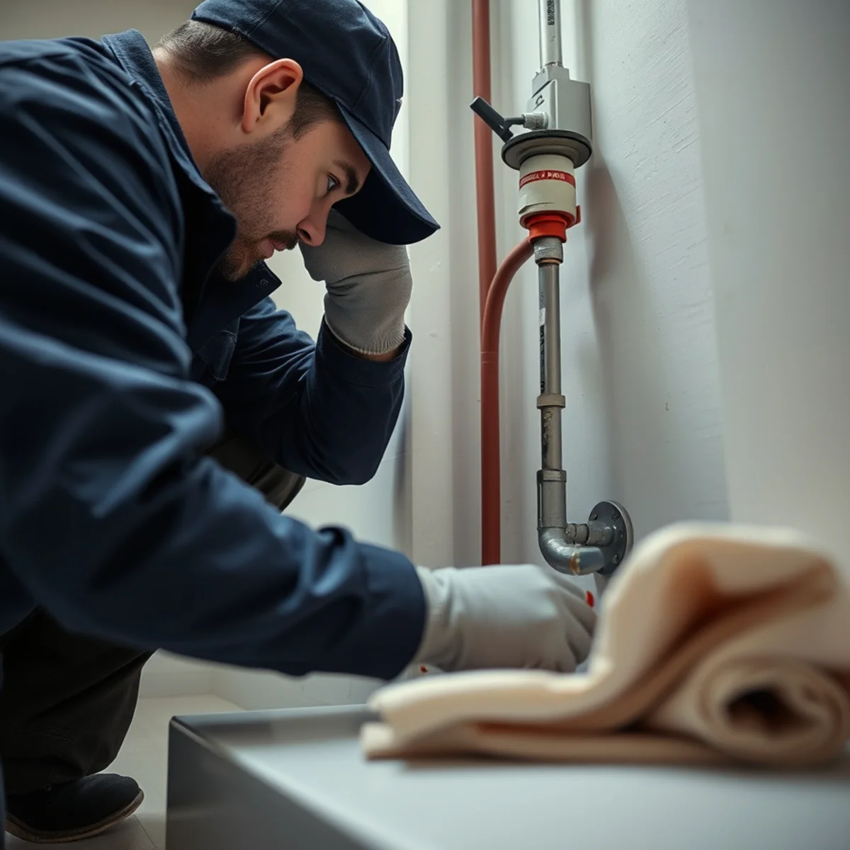 BH Plumbing & Drain Service technician preparing plumbing service at a Virginia Gardens, Florida property