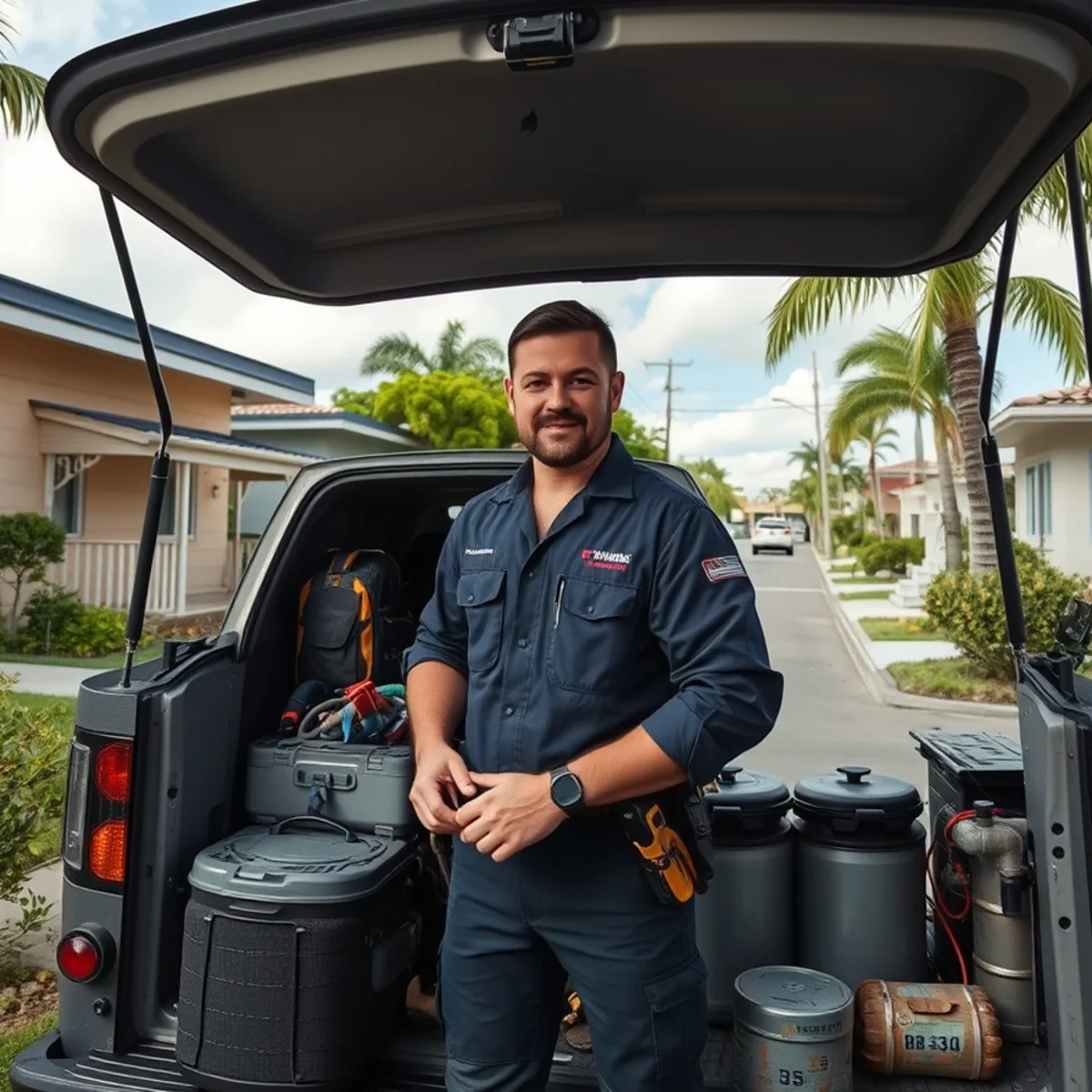 BH Plumbing & Drain Service service vehicle for plumber calls in Westchester, Florida