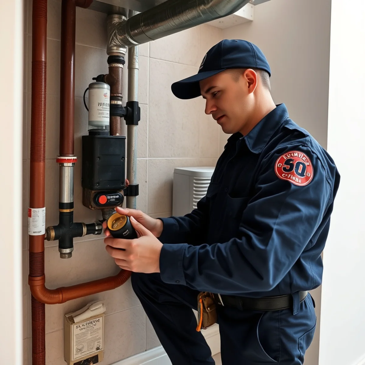 BH Plumbing & Drain Service technician preparing plumbing service at a Weston, Florida property