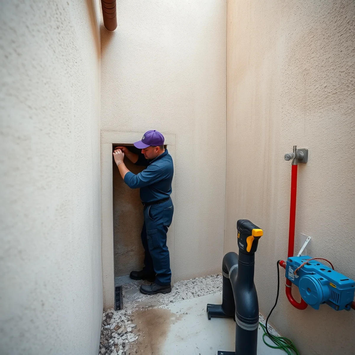 Cast Iron & Repiping equipment for a Doral, Florida plumbing property