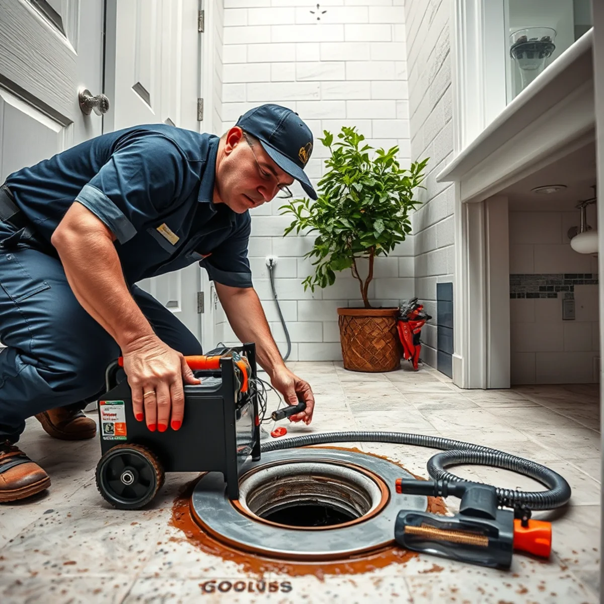 Drain Cleaning equipment for a Miami, Florida plumbing property