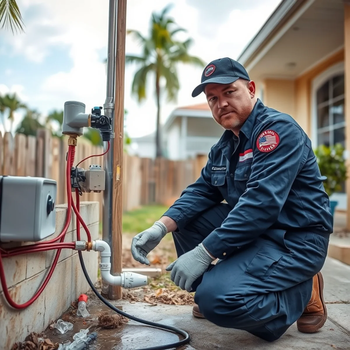 Emergency Plumbing equipment for a Hialeah, Florida plumbing property