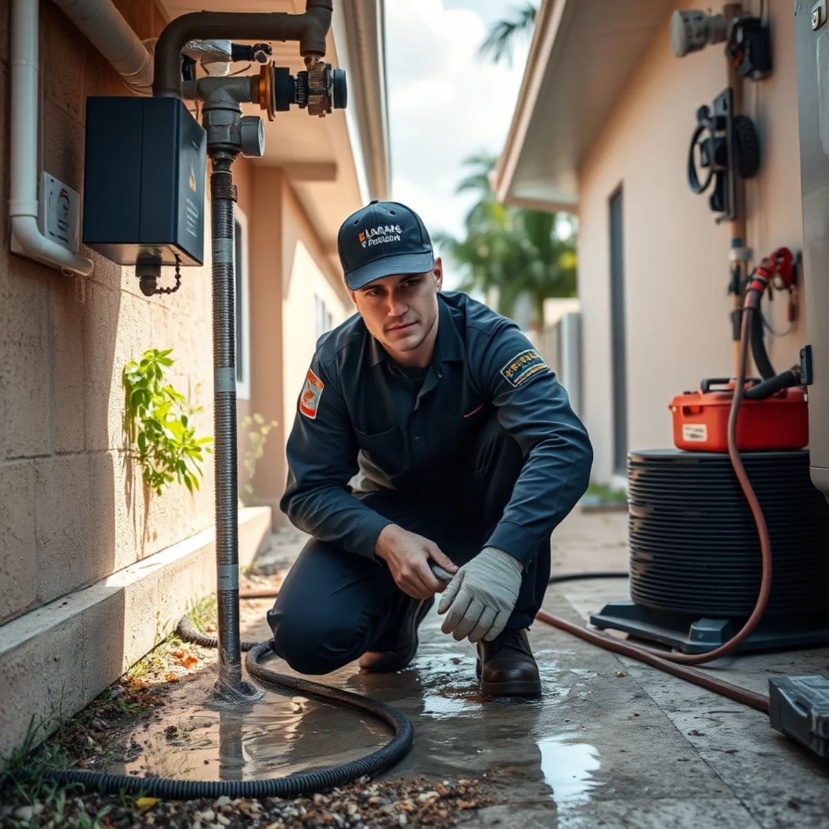 Emergency Plumbing equipment for a Miami Gardens, Florida plumbing property