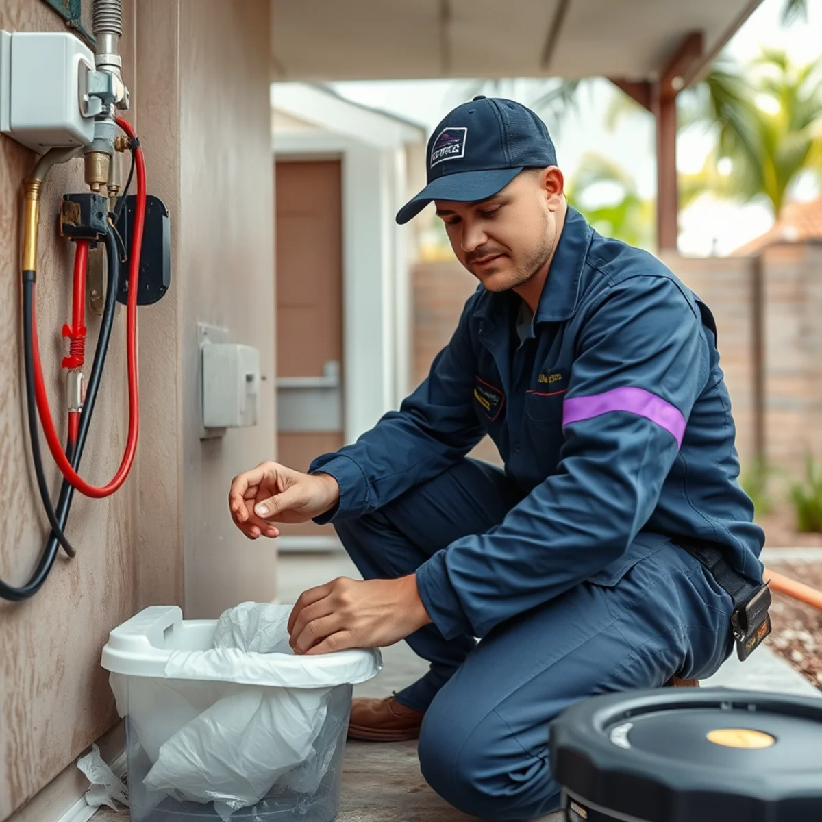 Emergency Plumbing equipment for a Miami, Florida plumbing property