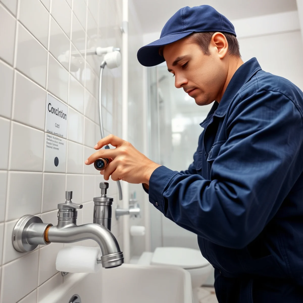 Fixture & Disposal Repair service in progress at a Miami, Florida property
