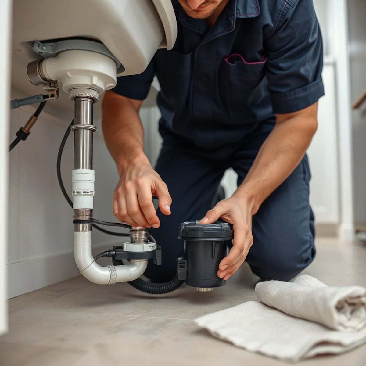 Garbage Disposals service in progress at a Miami, Florida property
