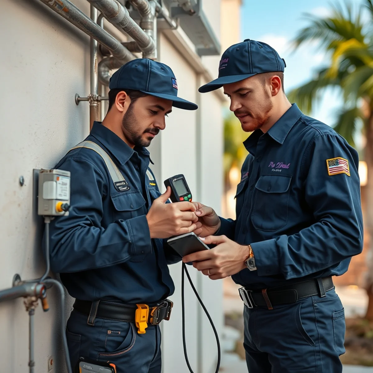 Leak Detection equipment for a Doral, Florida plumbing property
