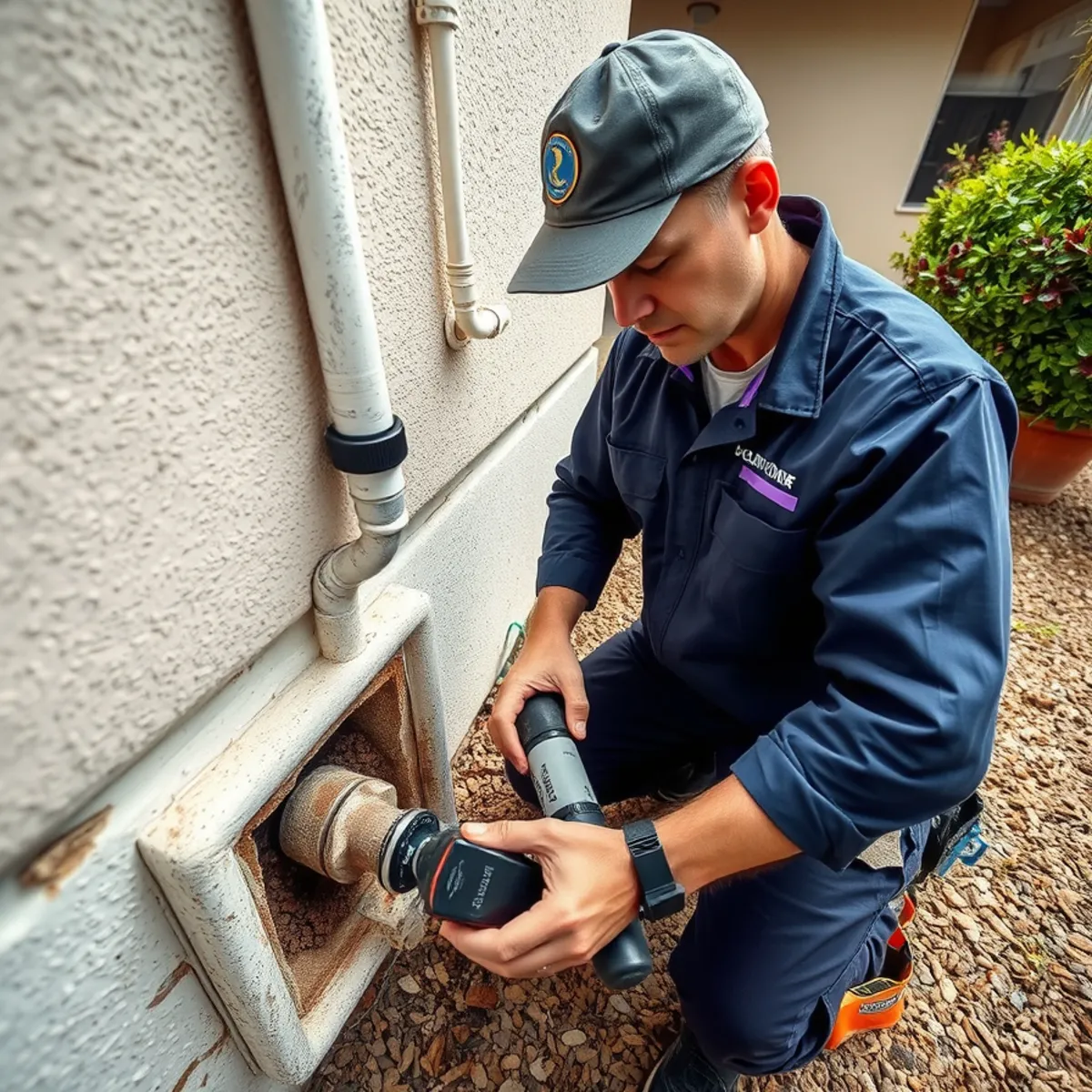 Septic Systems service in progress at a Miami, Florida property
