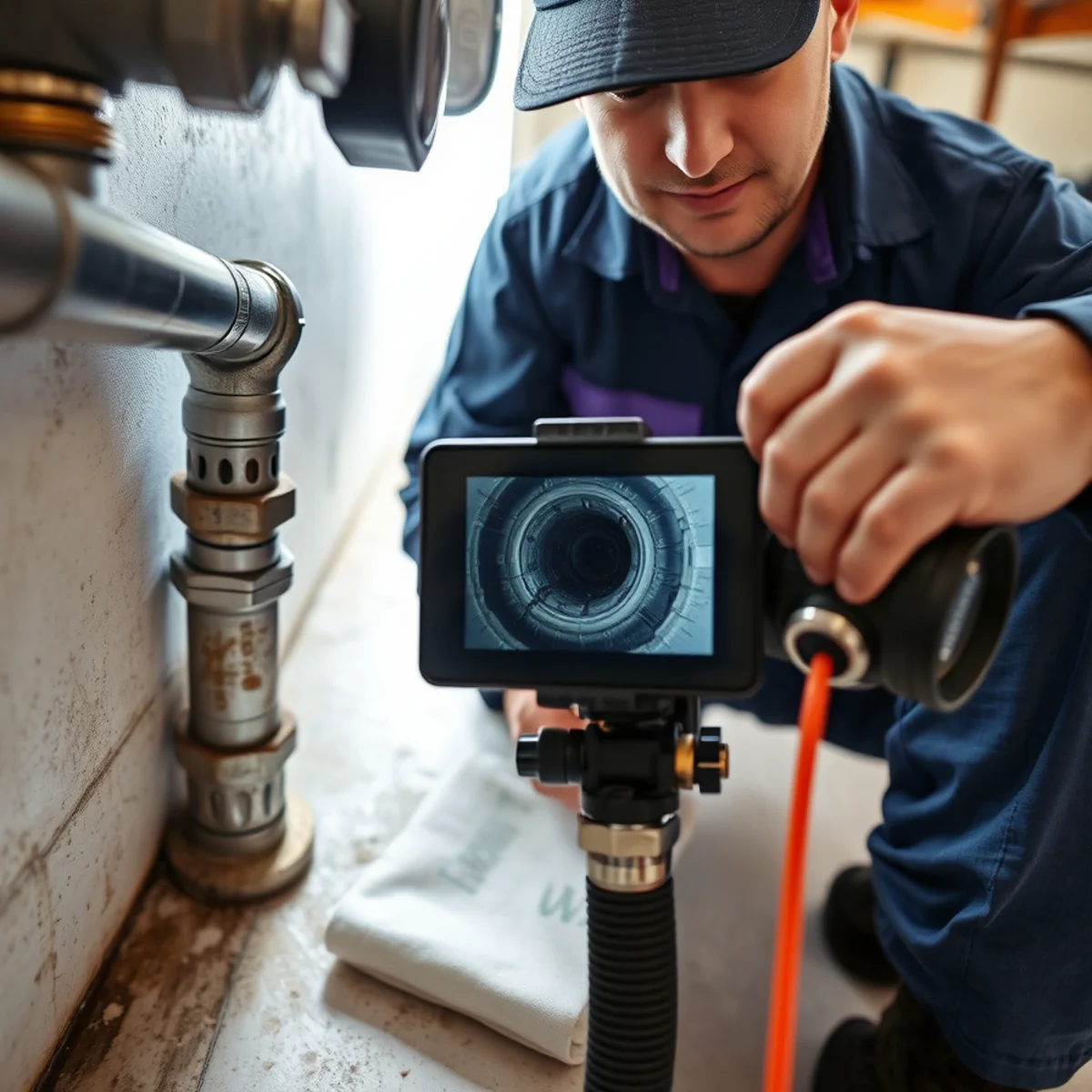 Sewer Camera Inspection service in progress at a Miami, Florida property